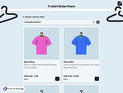 T-shirt Order Form Template