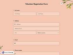 Volunteer Registration Form