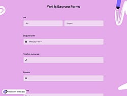 İş Başvuru Formu Şablonu