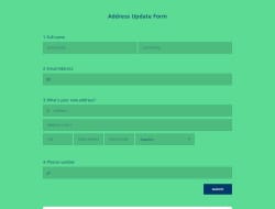 Plantilla de Formulario de Actualización de Dirección