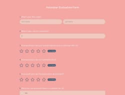 Volunteer Evaluation Form Template