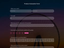 Product Evaluation Form Template