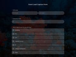 Event Lead Capture Form Template