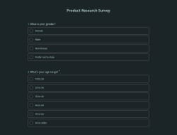 Product Research Survey Template
