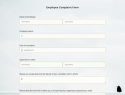 Employee Complaint Form Template