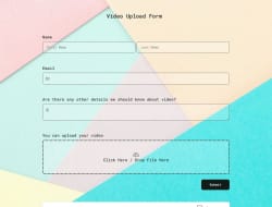 Video Upload Form Template