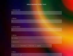 Vorlage für ein Werbeauftragsformular