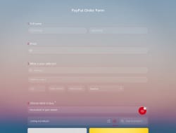 PayPal Order Form Template