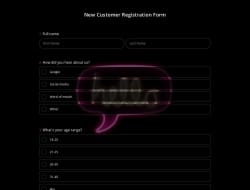 New Customer Registration Form Template