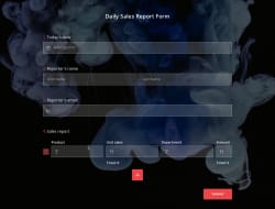Daily Sales Report Form Template