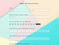 Plantilla de Encuesta de Satisfacción de Miembros