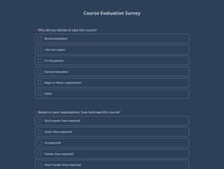 Course Evaluation Survey Template