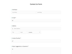 Contact Us Form Template
