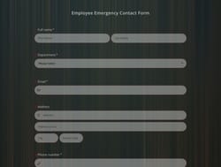 Employee Emergency Contact Form Template