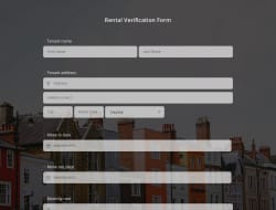 Rental Verification Form Template
