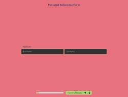 Personal Reference Form Template