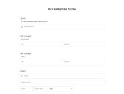 Rental Lease Agreement Form Template