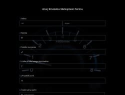 Car Rental Agreement Form Template