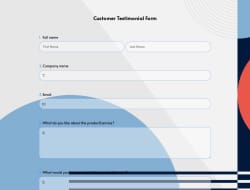 Customer Testimonial Form
