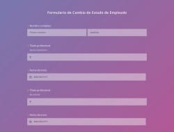 Formular zur Änderung des Mitarbeiterstatus