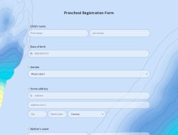 Preschool Registration Form