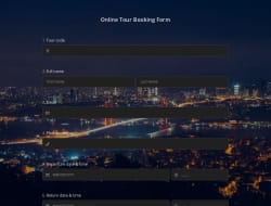 Online Tour Booking Form