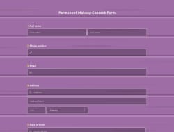Permanent Makeup Consent Form