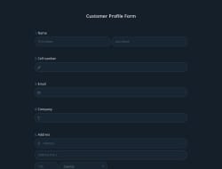 Customer Profile Form 