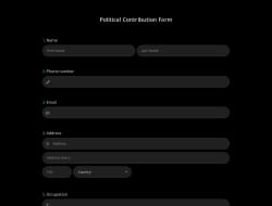 Political Contribution Form
