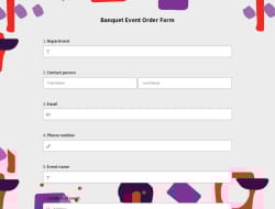 Formulário de Pedido de Evento para Banquete