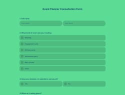 Event Planner Consultation Form Template 