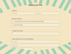 Wedding RSVP Form 