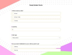 Food Order Form