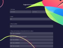 Suggestion Feedback Form