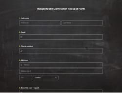 Independent Contractor Request Form