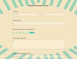 Restaurant Review Survey