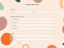 Cupcake Order Form