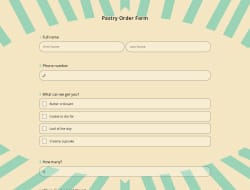 Formulário de Pedido de Confeitaria