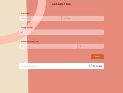 Call Back Form