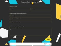 New Year Party Invitation Form