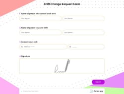 Shift Change Request Form