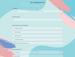 Fitnessstudio Feedbackformular