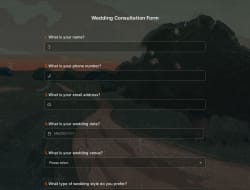 Wedding Consultation Form