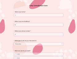 Cake Consultation Form