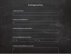 Proof Approval Form