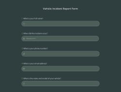 Vehicle Incident Report Form