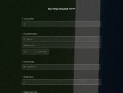 Training Request Form Template