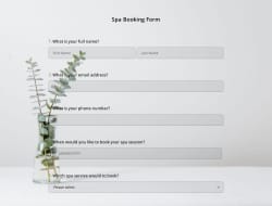 Spa Booking Form