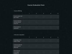Course Evaluation Form