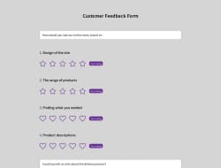 Customer Feedback Form